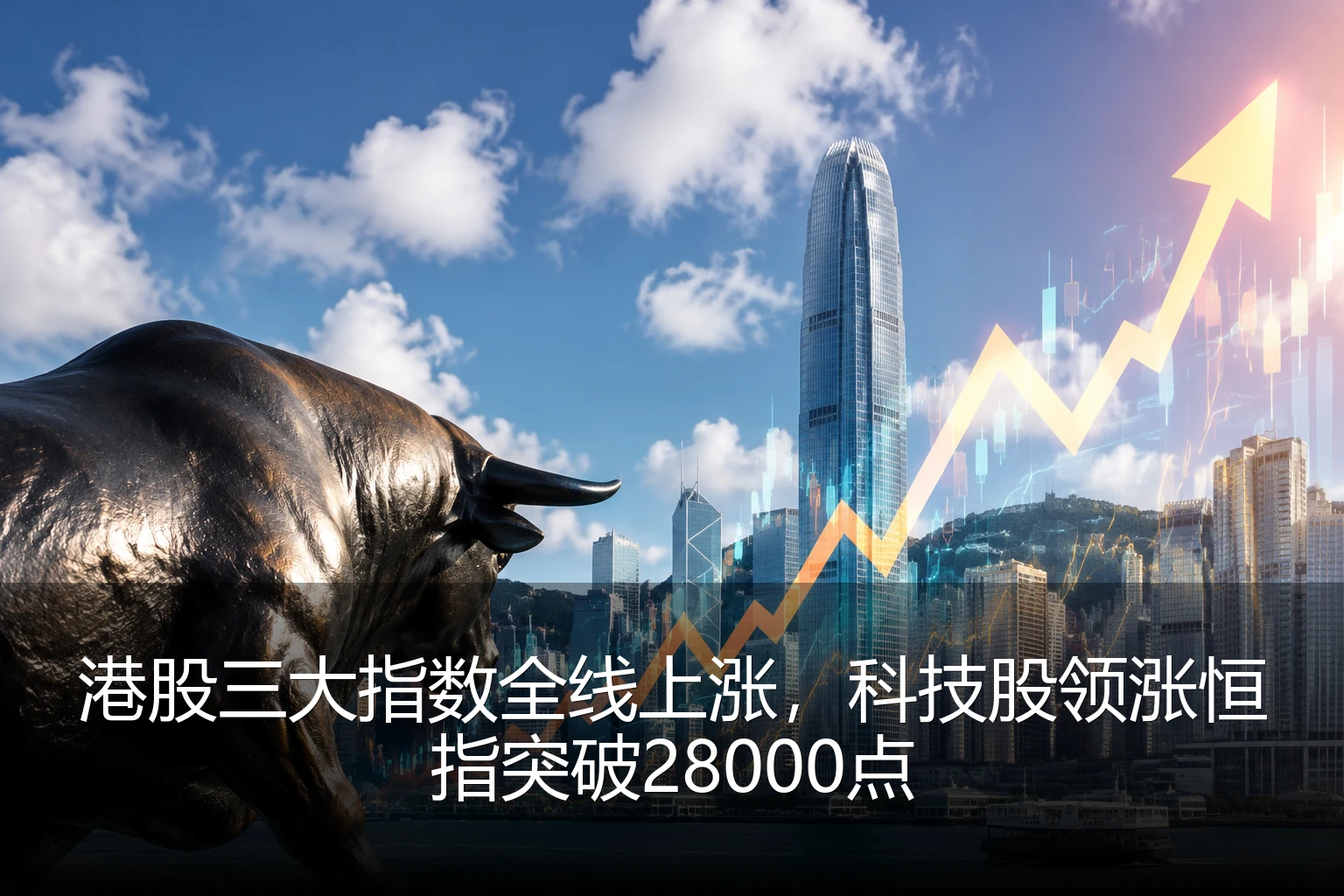 港股三大指数全线上涨，科技股领涨恒指突破28000点